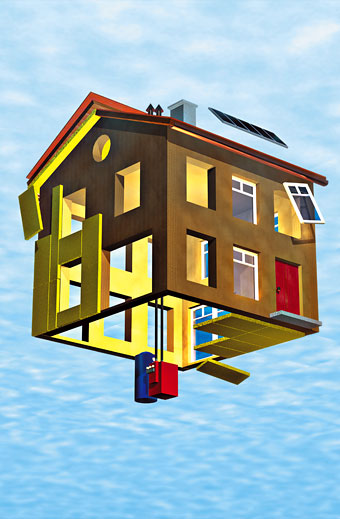 maison dans le ciel